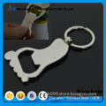 classic design cheap zinc alloy foot step keyring promotional gift bottle opener keychain